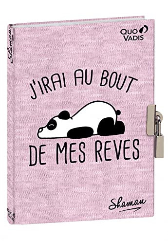 Quo Vadis - Collection : SHAMAN - JOURNAL INTIME - Papier Blanc ligné - Fermeture avec cadenas et clefs pour conserver ses secrets - Format 12x17 cm - Bout de rêve