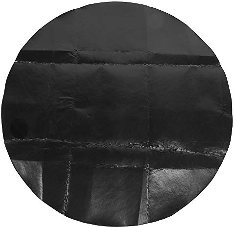Cikonielf Tapis de Barbecue en Plein air Forme Ronde Tapis de Barbecue Tapis de Protection de Sol pour Barbecue résistant à l'huile pour Usage à la Maison Gris 36 Pouces