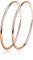Damen Creolen Ohrringe Sterling Silber Huggie Kreolen Groß Rund Hängend Klapp-Creolen Ohrhänger für Frauen Mädchen Schmuck Durchmesser Rosa Gold 40mm