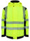 Korntex Hi-Vis Softshell Rain Jacket (Printable) Copenhagen - Wasserdichte Warnschutz- Arbeitsjacke, Gelb, Gr.L