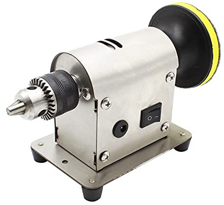 Sunydog Multifunktionsschmuck Steinpolierpuffer Maschine Schmuckschleifmühle Poliermaschine Schmuck Tischpolierer mit 20-teiligem Schleifpapier EU-Stecker