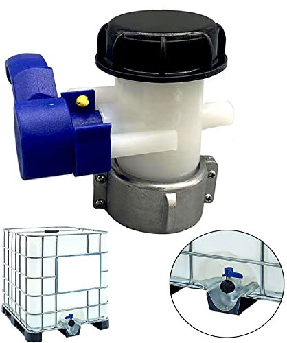 IBC Auslaufhahn Tank zubehör,IBC-Wassertank Universal Adapter, IBC Kugelhahn Klappenhahn Wassertank Absperrhahn Tank Ersatzkugelhahn Innendurchmesser DN40 75/62 MM zubehör Absperrventil, (62MM) (62MM)