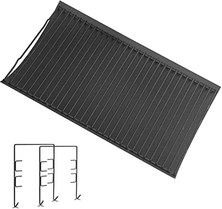 Burly Grill 20 Inch Charcoal Ash Pan, Replacement for Chargriller 5050, 5072, 5650, 2123, 2223, 2823, MODEL #: 200157, Rust Resistant, Powder Coated Steel, Includes Ash Pan & Two Hangers