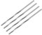 sourcing map 3mm Coupe Dia Cimenté Carbure Foret Hélicoïdal avec Rond Droit Tige pour Acier Trempé Acier Inox, 100mm Longueur 4 Pcs
