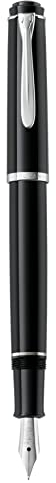 Pelikan Füllhalter Classic 205, Schwarz, Feder EF (extra-fein), hochwertiger Patronenfüller im Geschenk-Etui, 820684
