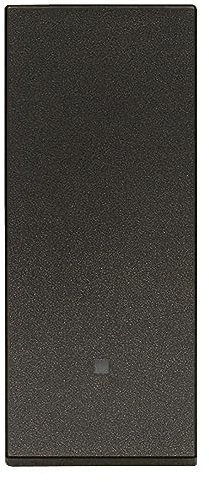VIMAR 30008.G LINEA Pulsante 1P NO 10 A 250 V~ allineato illuminabile, tasto sostituibile, 2.23 x 5.28 x 3.97 cm, nero