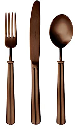 (24 pièces) Cutlery set Brooklyn brillant (chocolat mat)