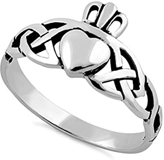 925 Sterling Silber Vintage Handgemachte Keltische Knoten Liebe Stapelbar Art Deco Statement Ringe Frauen Schmuck (20)