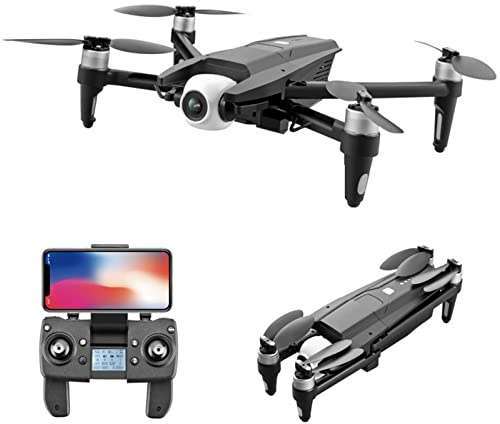 Drone with 6K Camera GPS RC Drones with Camera for Adults with 3-axis Gimbal 35-mins Flight Headless Mode Low Power Failsafe Mode (Black 1 BATTERY)
