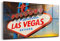 Wallfluent 100x50 cm Glasbild Dekoration Wohnzimmer Schlafzimmer Küche Wandkunst - Las Vegas Zeichen bei Sonnenuntergang