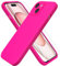 ACRONIX Cover Per iPhone 15(6.1),con 1 Pellicola Vetro TemPerato,Cover Silicone Liquido Per iPhone 15 (6.1), Case Antiurto 4 Strati,Ultra-Sottile Custodia Per iPhone 15-Rosa Caldo