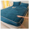 GOFOHIMI Verdickter gesteppter Spannbettschutz mit 2-Kissenbezügen, All-Inclusive Stretch-Bettlaken Matratze Schutzhülle Milch Fleece Bettdecke für Schlafzimmer Dekor,Blau,90 * 200cm