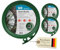 WDB Flexible Rasenkante aus Kunststoff - 30m Lang 4cm Hoch - mit 60 Befestigungsnägel - Grün