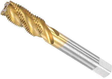 CoCud Taraud à Filetage en Spirale, Taille de Filetage M14 x 1.5, 4 Cannelures, Outil de Taraudage en Acier Rapide - (Pour traitements des Trous et Matériaux Collants)