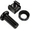 TECHTOO 50 Pack M6 Rack Mount Cage Nuts, Screws and Washers w/Insertion and Removal Tool for Rack Mount Server Cabinet, Server Shelves, Routers, Patch Panel, Cable Ties