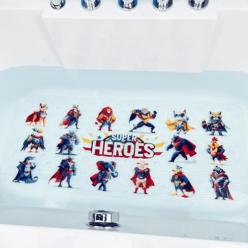 Tapis de bain antidérapant pour tout-petits, tapis de bain antidérapant pour enfants, sûr et amusant, tapis de douche pour bébé avec joli design, parfait pour baignoires, douches et salle de bain