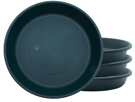 The HC Companies SLI06000B91T036LREFF - Sottovaso Rotondo Classico, in plastica, 15,2 cm, Confezione da 4, Colore: Verde