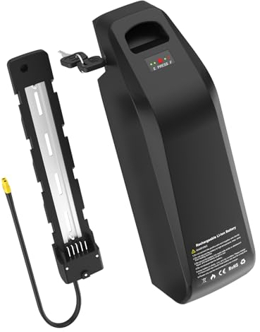 Yasco 1-3 Days Delivery 48V Electric Bike Battery with Charger, Ebike Battery 25ah Big Capacity Lithium Battery 21700 Cells Batttery, 40A BMS Protection (48V 25Ah for 50-1500W Motor)