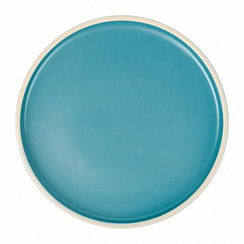 GENEVIEVE LETHU 536318 Assiette à Dessert Modèle AEKI Ø 20,5 cm - Assiette d'inspiration scandinave Bleu en Grés