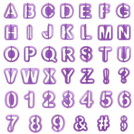 Stampi Per Biscotti Da 40 Pezzi, Stampi Per Timbri Per Decorazione Torte, Stampi Per Pressare Numeri E Lettere, Stampi Per Tagliare Simboli Fondente, Strumenti Di Cottura Fai-Da-Te