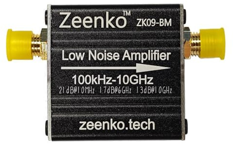 AURSINC ZK09-BM LNA Amplifier, Ultra-Broadband Low Noise, 100k-10GHz, 21db Gain@10MHz, USB Interface Powered, Built-in 300mAh Battery for TinySA Ultra, RF & Software Defined Radio (SDR)