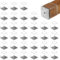QWORK® 32er Set Stuhlbeinkappen Eckig 21-30 mm, Filzgleiter Klare Silikonschoner für Möbelfüße