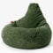 Lounge Pug Cord Highback Bean Bag Chair - Gaming Bean Bags UK Recliner Chair - Forest Green