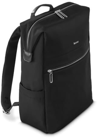 Hama Laptop Rucksack „Ultimate“ (für Laptops bis 41 cm, 16,2“, gepolstert, wasserabweisend, eleganter Daypack mit Tabletfach 14,6“, viele Fächer 15 l Volumen, verstellbar, Trolleyschlaufe) schwarz