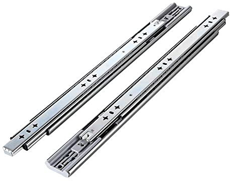 Strapazierfähige, sanft schließende Schubladenschienen, 1200 mm, Vollauszug, Kugellager-Auszüge für Küchenschrank, leise und stabil, Teleskop-Läufer mit Tastaturablage, 2 Stück