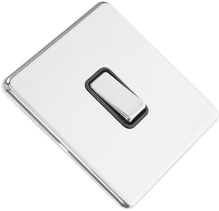 Angoily Interruptor De Palanca Simple De Acero Inoxidable Diseño Moderno y Minimalista Interruptor De Pared Luz Plana