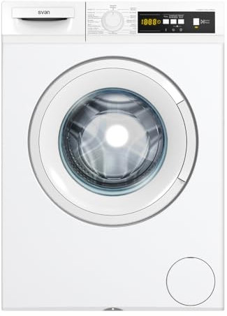 Svan Lavadora 9Kg Carga Frontal Blanco SL9100DD. 2000W, 1000rpm, 15 Programas, Función Stop&Go, Clase de Eficiencia Energética D