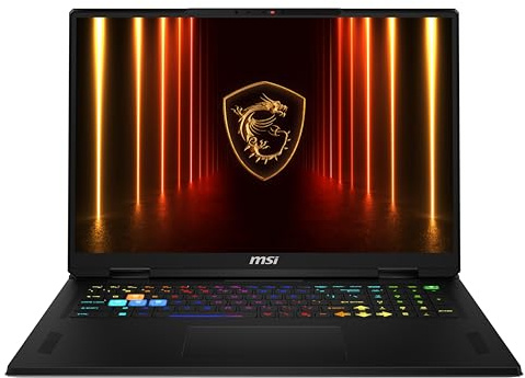 MSI Vector A18 HX 18 240Hz QHD+ Gaming Laptop: AMD Ryzen 9-9955HX, NVIDIA Geforce RTX 5080, 32GB DDR5, 1TB NVMe SSD, Type C, Wi-Fi 7, Win 11 Home: Cosmo Gray A9WIG-065US