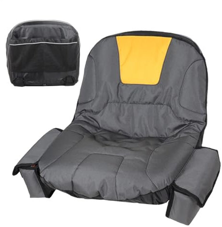 Housse de siège pour tracteur - Housse de siège pour tondeuse à gazon, housse de siège imperméable et résistante en Oxford 600D pour tondeuse à gazon autoportée, protection de siège au design de poche