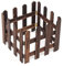 Wuyangcun Staccionata in legno per albero di Natale, decorazione per albero di Natale, in miniatura, 119,5 cm di lunghezza x 30,5 cm di altezza (caffè)
