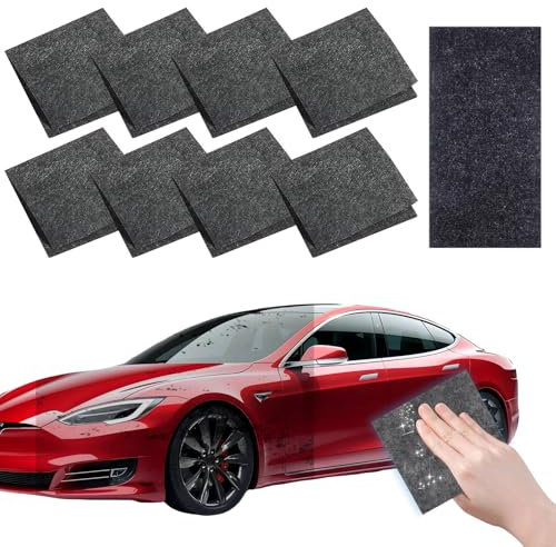 8 Stück Nano Kratzerentferner Tücher, Sparkle Tuch für Auto Lackreparatur, Entfernt Leichte Kratzer & Schrammen, Inkl. Polierfunktion für Lackpflege Für alle Fahrzeugtypen