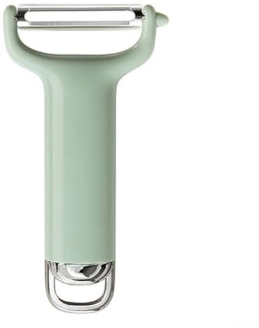 Herramienta peladora multifuncional de acero inoxidable para pelar rápidamente varias verduras y frutas en la cocina (verde)