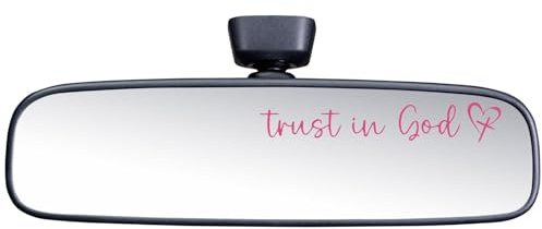 YUXIANLB 16 Stück Rückspiegel Aufkleber Vertrauen in Gott Motivationsaufkleber Christliche Affirmationsaufkleber für Auto Laptop Fenster Kühlschrank Wasserfest Abziehbar Niedliche Dekoration