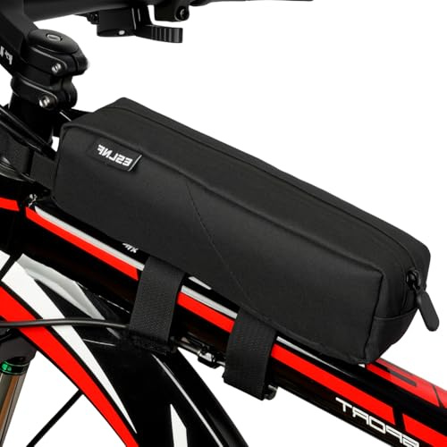 DiULi Detachable Bike Frame Bags, Waterproof Bike Bag on Top Tube with Large Capacity, Polyester, Frame Mount,Cycling Accessories for MTB, Racing Bike, E-Bike Approx (Black)