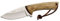 ELECTROPOLIS Cuchillo de Caza Muela Colibrí Col-9.OL, Enterizo, cachas de Madera de Olivo, tamaño Total 21 cm + Tarjeta Multiusos de Regalo