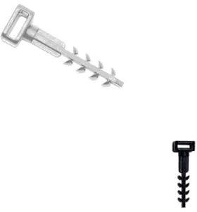 Dübelstecknagel für Kabelbinder weiß 100 Stück 6x40mm Montagedübel Steckdübel