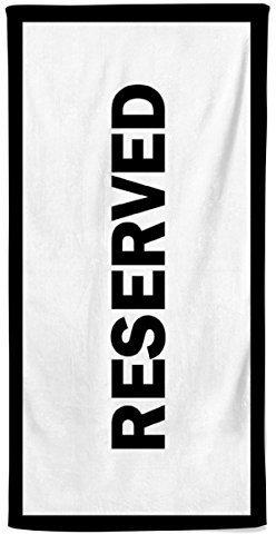 Power Towel das Coole Fitness & Sport-Handtuch mit Einer Botschaft| Verschiedene Motivations-Quotes| Größe 50 cm x 100 cm | POWERTOWEL Handtuch ohne Mikrofaser (Reserved | Black)