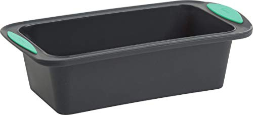 Trudeau 5115206M Structure Loaf Pan Silicone Bakeware, 8.5 x 4.5, Mint/Black