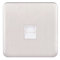 Schneider Electric Lisse Screwless Deco - Single Telephone Socket, Secondary, 240V GGBL7062WSS, Stainless Steel with White Insert