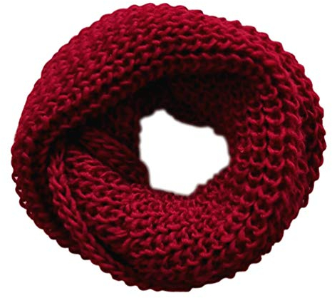 Cheerlife Herbst Winter Loop Schal Damen Schal Warmer Strickschal Schlauchschal Rundschal Weinrot