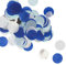 Oblique Unique® Papier Konfetti Blau Silber Schwarz Tisch Streu Deko für Geburtstag Party Hochzeit Feier JGA Junggesellinnenabschied