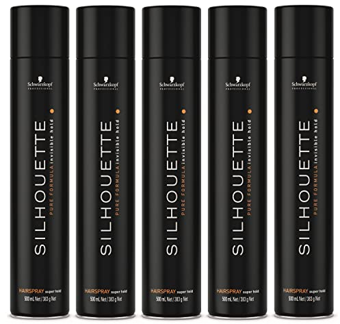 5er Super Hold Hairspray Haarspray Black Silhouette Styling Schwarzkopf 500 ml