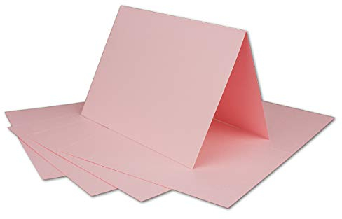 50 DIN A6 Faltkarten Rosa - Karten zum Selbstgestalten 14,8 x 21 cm - Klappkarten mit 160 g/m² - Colours-4-you von Glüxx Agent