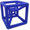 Hypercube – 3D-Druck Tesseract (blau)