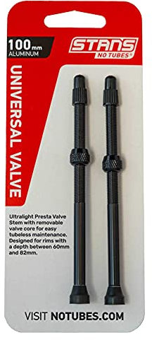 Stan's NoTubes Unisex – Erwachsene Ventil-03300605 Ventil, Schwarz, 100 mm