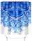 M&W DAS DESIGN Duschvorhang Mandala Pflanzen Textil Blumen Boho Vorhang Schimmelresistent Flora hellblau Blätter Orientalisch Stielvoll inkl. 12 C-Ringe Gewicht unten